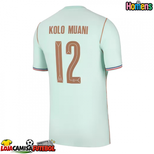 Camisa de Futebol França Randal Kolo Muani #12 Equipamento Secundário Mundo 2026 Manga Curta